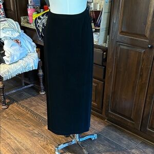 Vintage Softwear Sz M Black Spandex Maxi Women's Skirt GUC